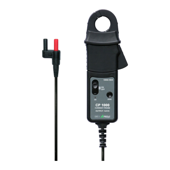 GMC-I Prosys CP 1000 Manual