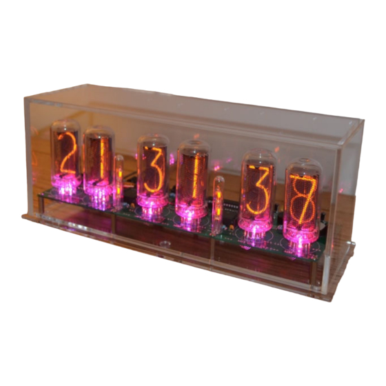 Nixie Clock Spectrum 18 Assembly Instructions And User Manual