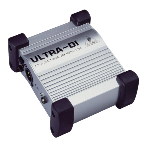 Ultra-di DI100 Manuals