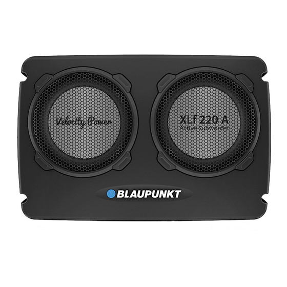 Blaupunkt XLf 220 A Operating And Installation Instructions