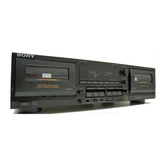 Sony TC-WR565 - Cassette Deck Manuals