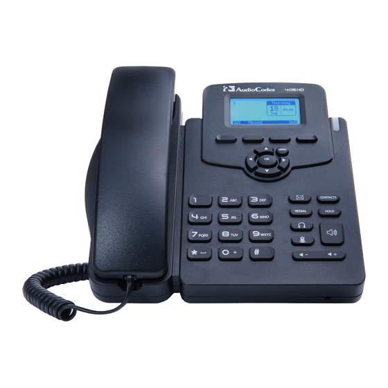 AudioCodes 405HD Quick Manual