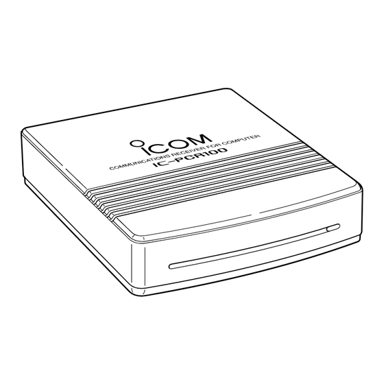 Icom COMMUNICATION RECEIVER IC PCR100 Instruction Manual