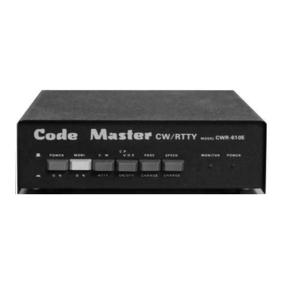 TELEREADER CWR-610E Operating Instructions Manual