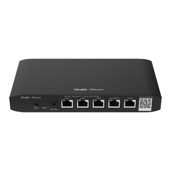 Ruijie Reyee RG-EG V2 Series Hardware  Installation And Reference Manual