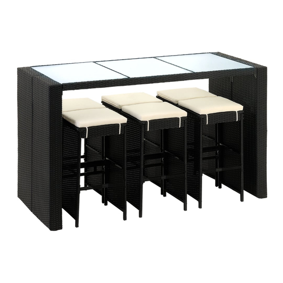 Deuba Wicker bar-set 992851 Instructions Manual