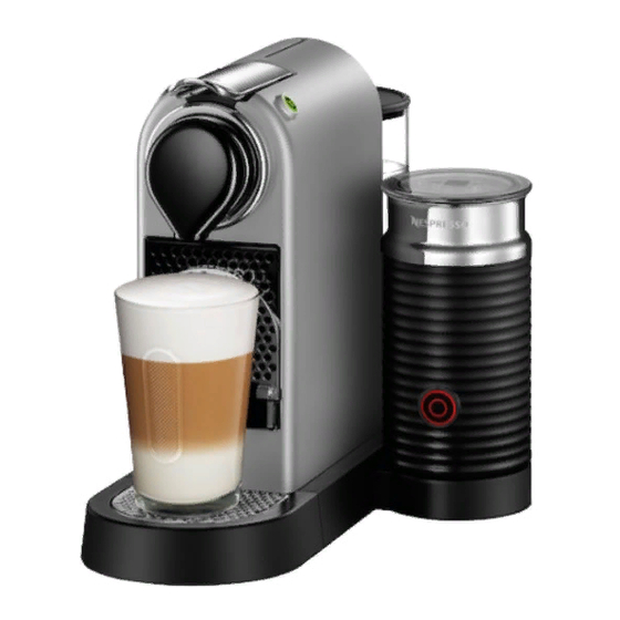 Nespresso MY MACHINE CitiZ&milk C123 Manual