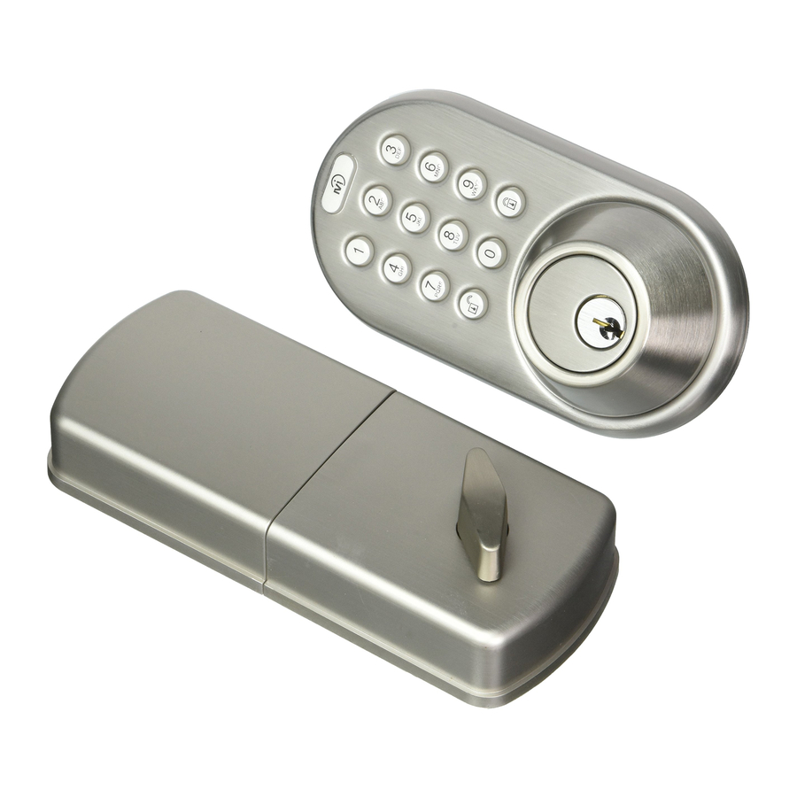 MiLOCKS BLEF, CF, DF, TF, QF, XF, ZWF - Entry Deadbolt Lock Manual