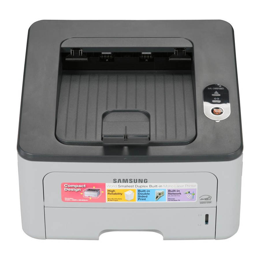 Samsung ML 2851ND - B/W Laser Printer Manual Del Usuario