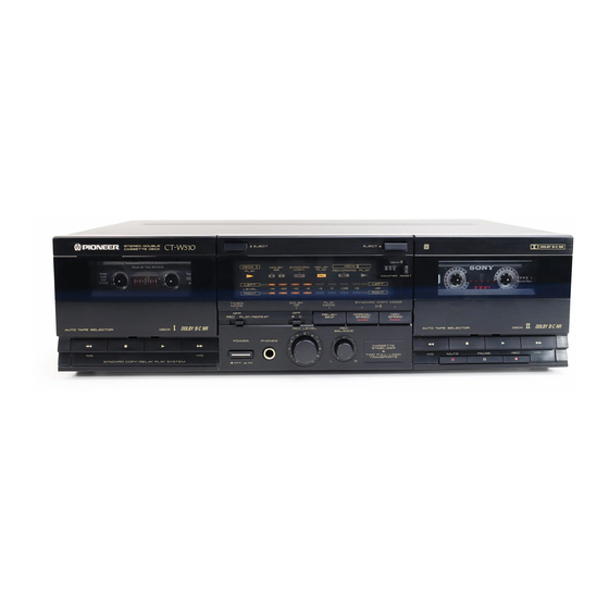 Pioneer CT-W510 Manuals