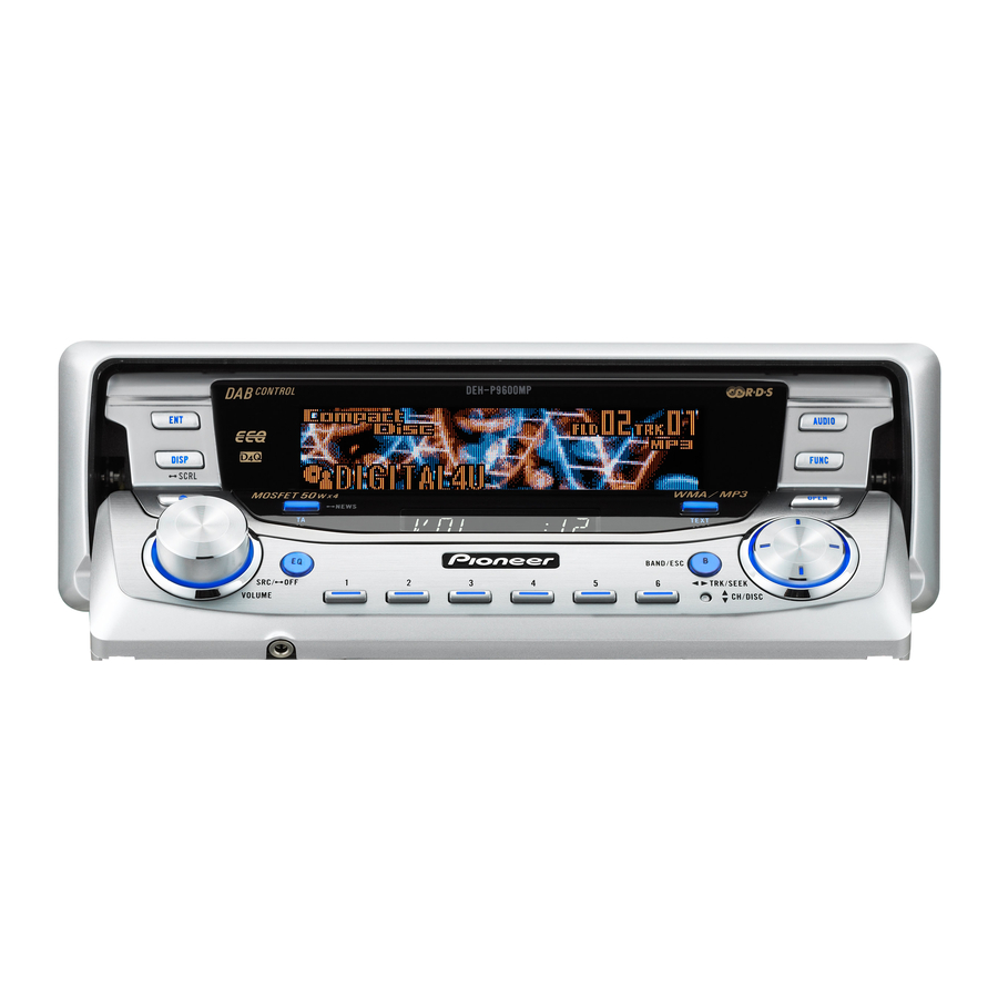 Pioneer DEH-P9600MP Operation Manual