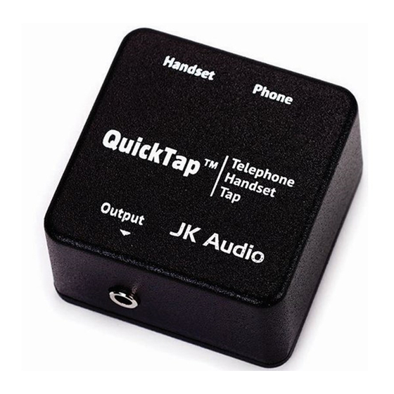 JK Audio QuickTap User Manual