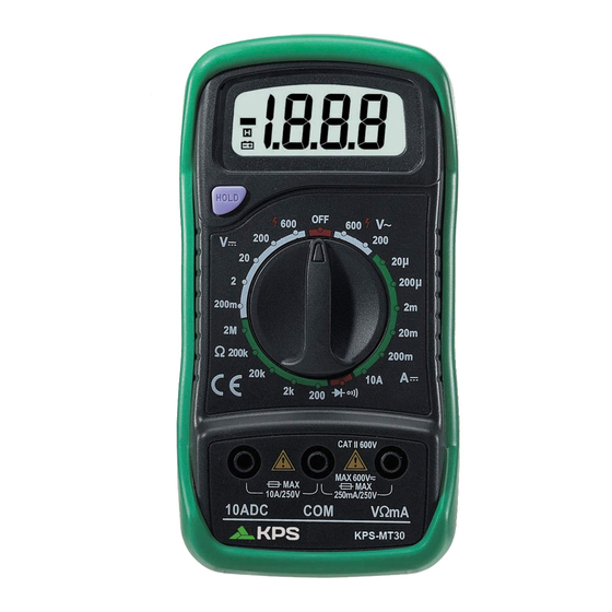 KPS MT30 Instruction Manual