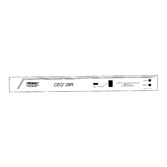 Peavey CEQ 28R Operating Instructions Manual