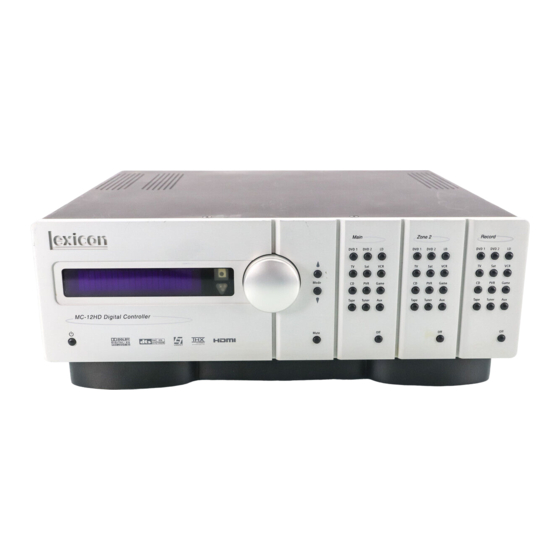 Lexicon MC-12HD Protocol Manual