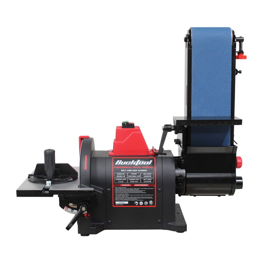 Bucktool BD4802 - 4x8 BELT DISC SANDER Manual