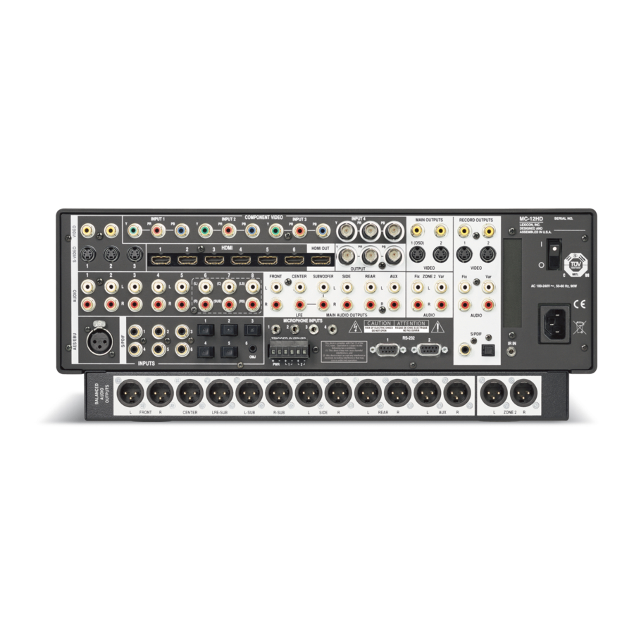 Lexicon MC-12HD User Manual