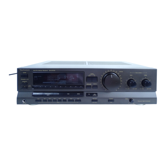 Technics QUARTZ SA-GX100 Service Manual