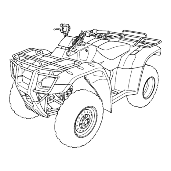 Honda 2005 TRX350TM Fourtrax Owner's Manual