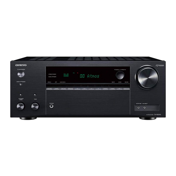 Onkyo TX-NR595 Initial Setup Manual