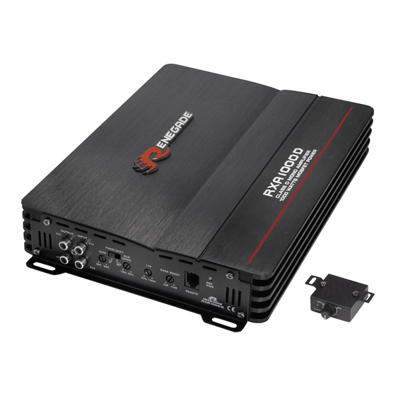 Renegade RXA 1000 D User Manual