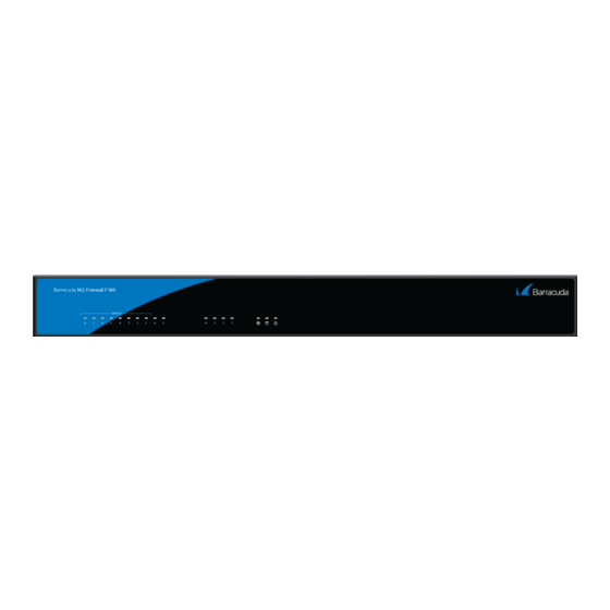 Barracuda NG Firewall F180 Manual