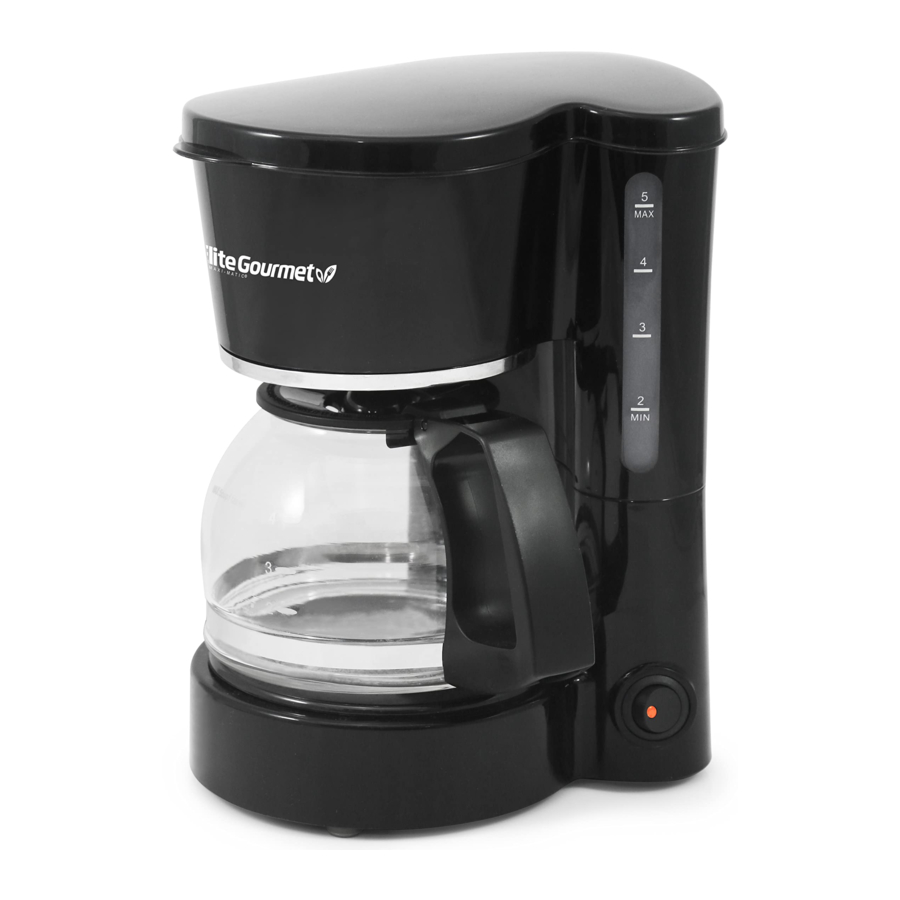 Elite Gourmet EHC-5055 - 5 Cup Automatic Brew & Drip Coffee Maker Manual