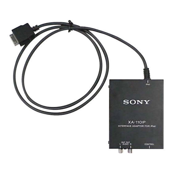 Sony XA-110IP Service Manual