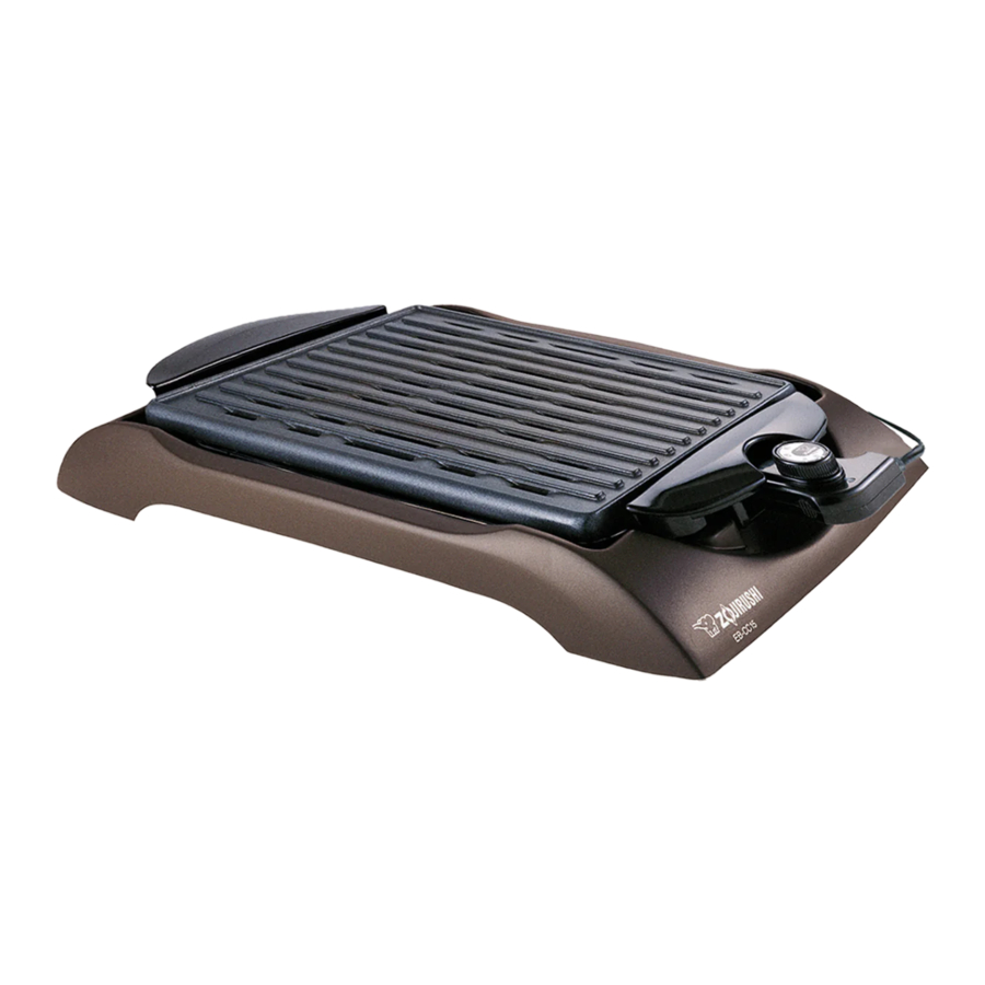 Zojirushi EB-CC15 - INDOOR ELECTRIC GRILL Manual