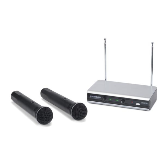 Samson Stage 266: Dual Handheld Wireless System Owner's Manual