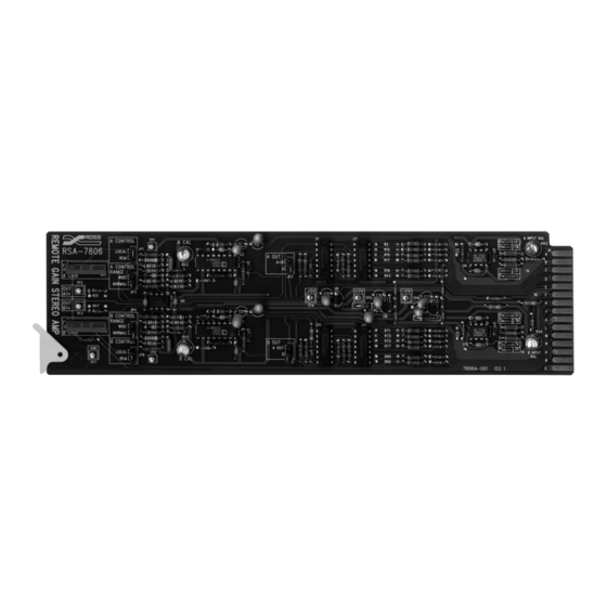 Ross RSA-7806 User Manual