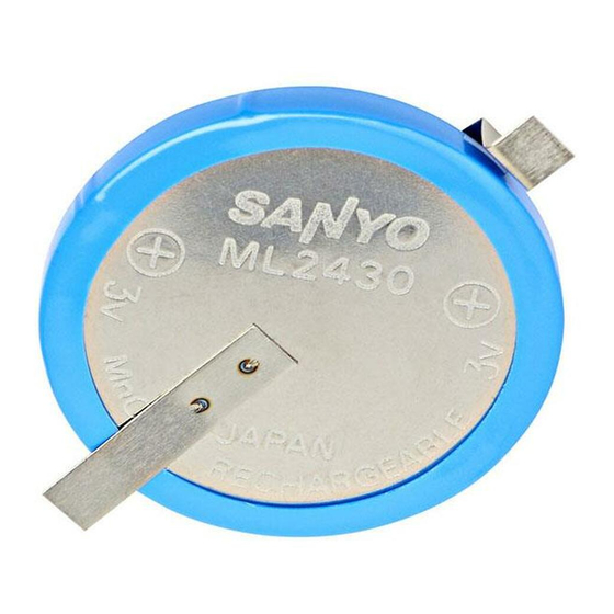 Sanyo ML2430 Lithium Manuals