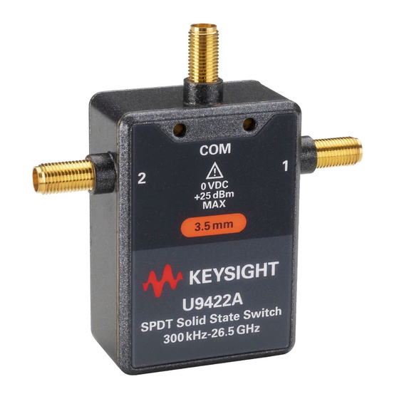 Keysight Technologies U9422A Startup And Service Manual