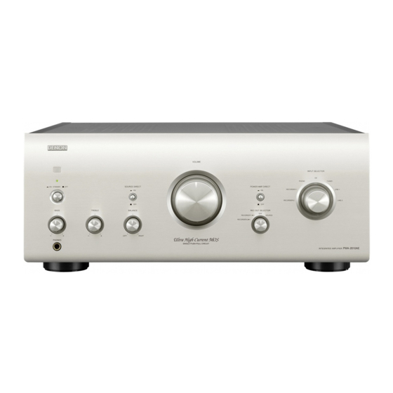 Denon PMA-2010AE Owner's Manual