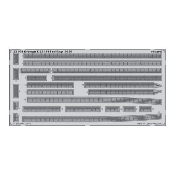 Eduard German Z-25 (1944) railings 1/350 Quick Start Manual
