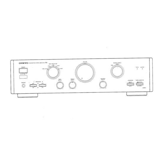 Onkyo A-9210 Instruction Manual
