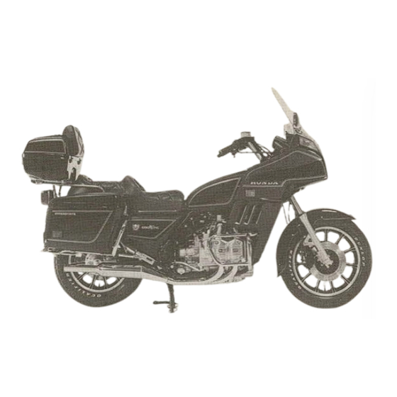 Honda GL1100 interstate Owner's Manual