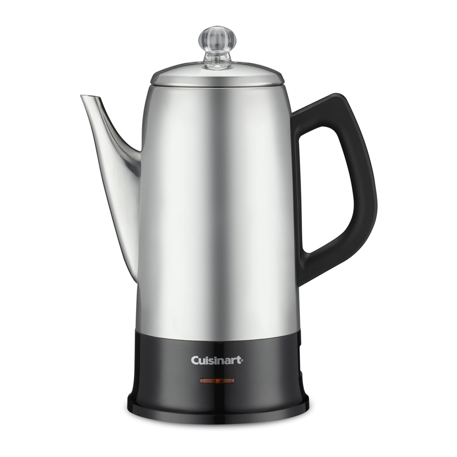 Cuisinart PRC-12 Series - Classic 12-Cup Stainless Percolator Manual