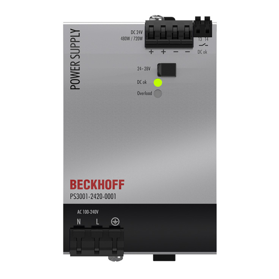 Beckhoff PS3001-2420-0001 Installation Manual