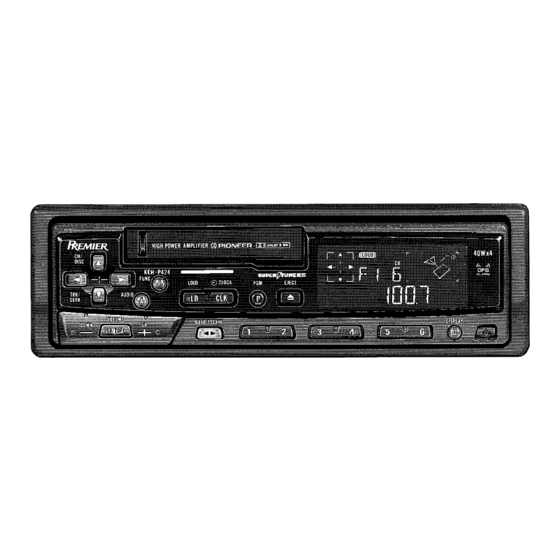 Pioneer KEH-P424 Car Cassette Deck Manuals