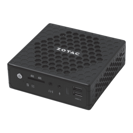 Zotac ZBox nano User Manual