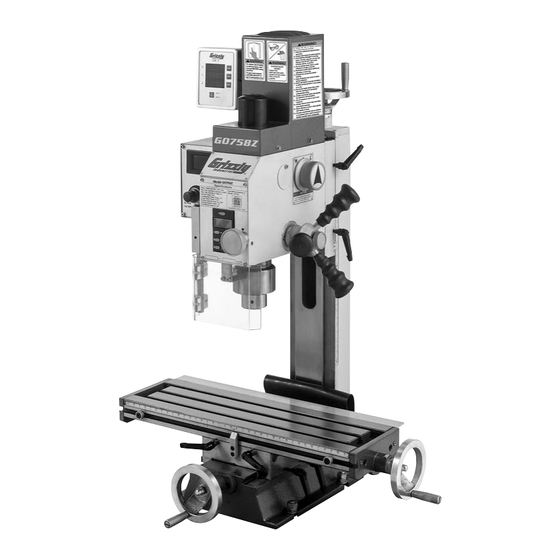 Grizzly G0758Z Manual Insert