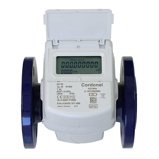Xylem Sensus Cordonel DN 40 Installation And Operating Instructions Manual
