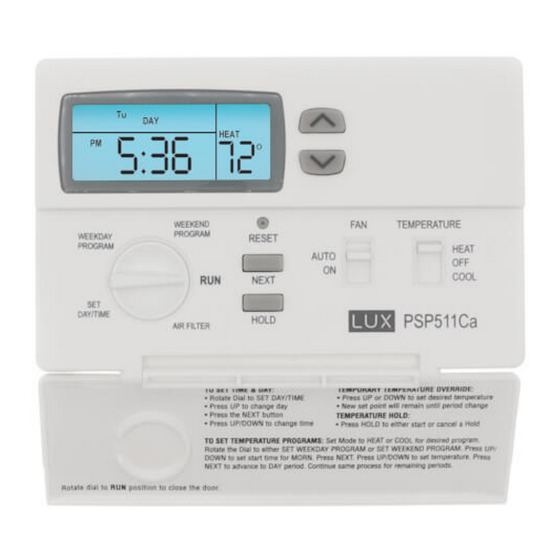 Lux Products PSP511Ca Installation And Operating Instructions