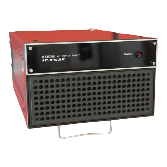 Icom IC-PS20 Insrtuction Manual