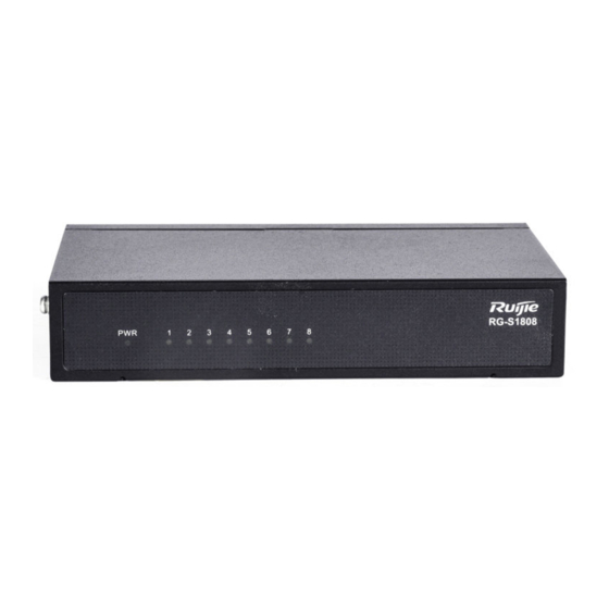Ruijie RG-S1808 Hardware  Installation And Reference Manual