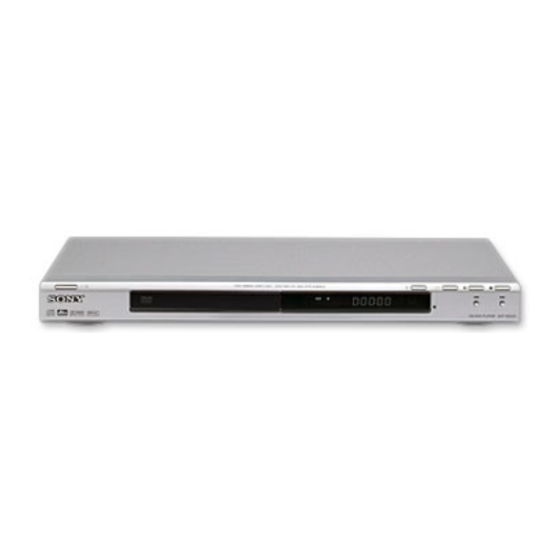 Sony DVP-NS32 Operating Instructions Manual