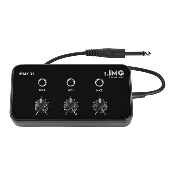 Monacor IMG STAGELINE MMX-31 Manual