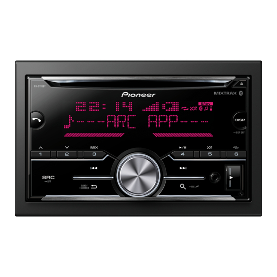 Pioneer FH-S509BT Owner's Manual