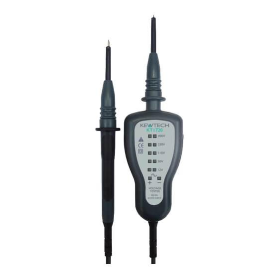 Kewtech KT1720 Instructions